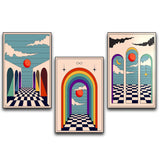 ."Dream World". Contemporary Gallery Collection Glass Wall Art