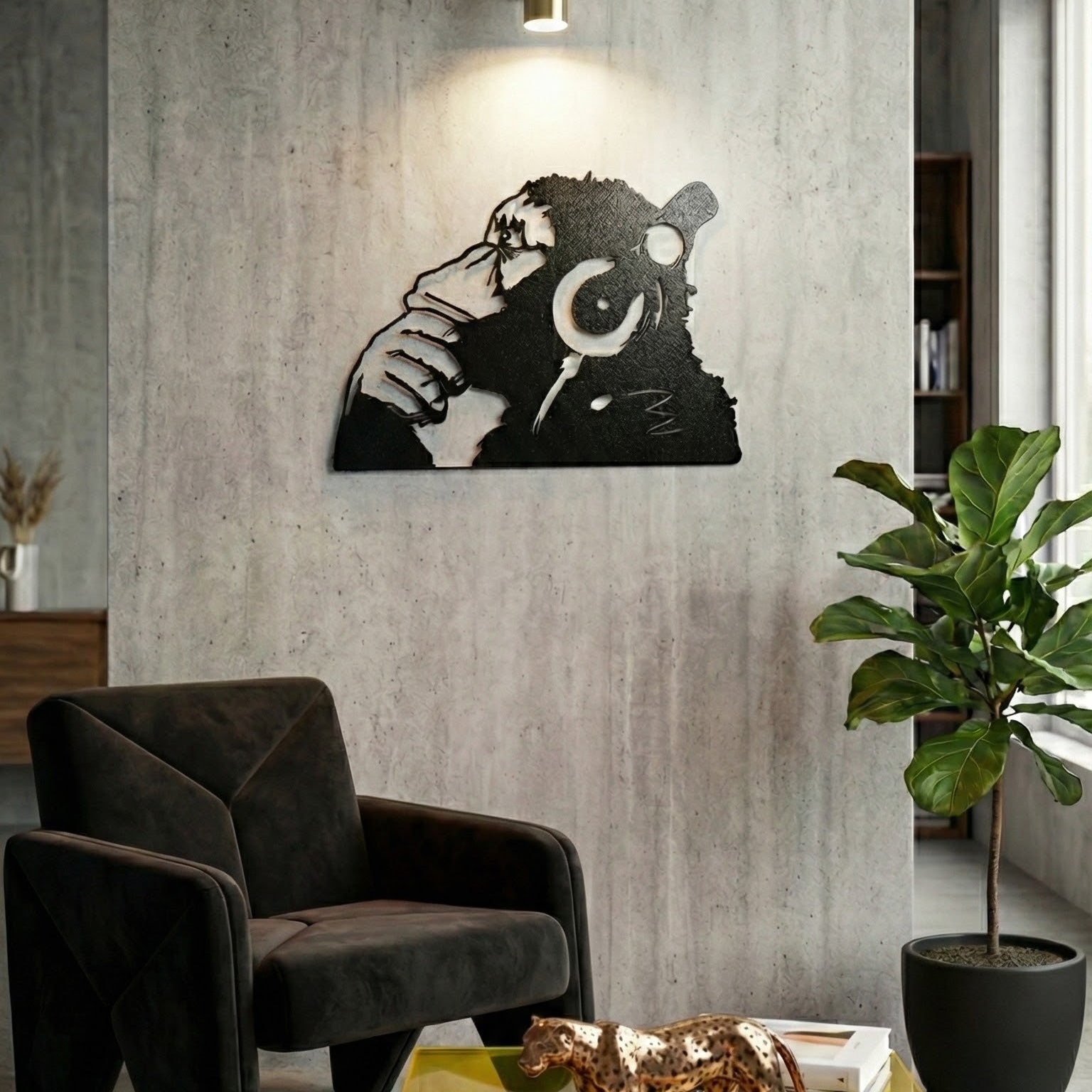 Banksy Monkey Beats Metal Wall Art | ArtDesigna – Artdesigna