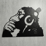 ・"Banksy Monkey Beats"・Premium Metal Wall Art - Limited Edition
