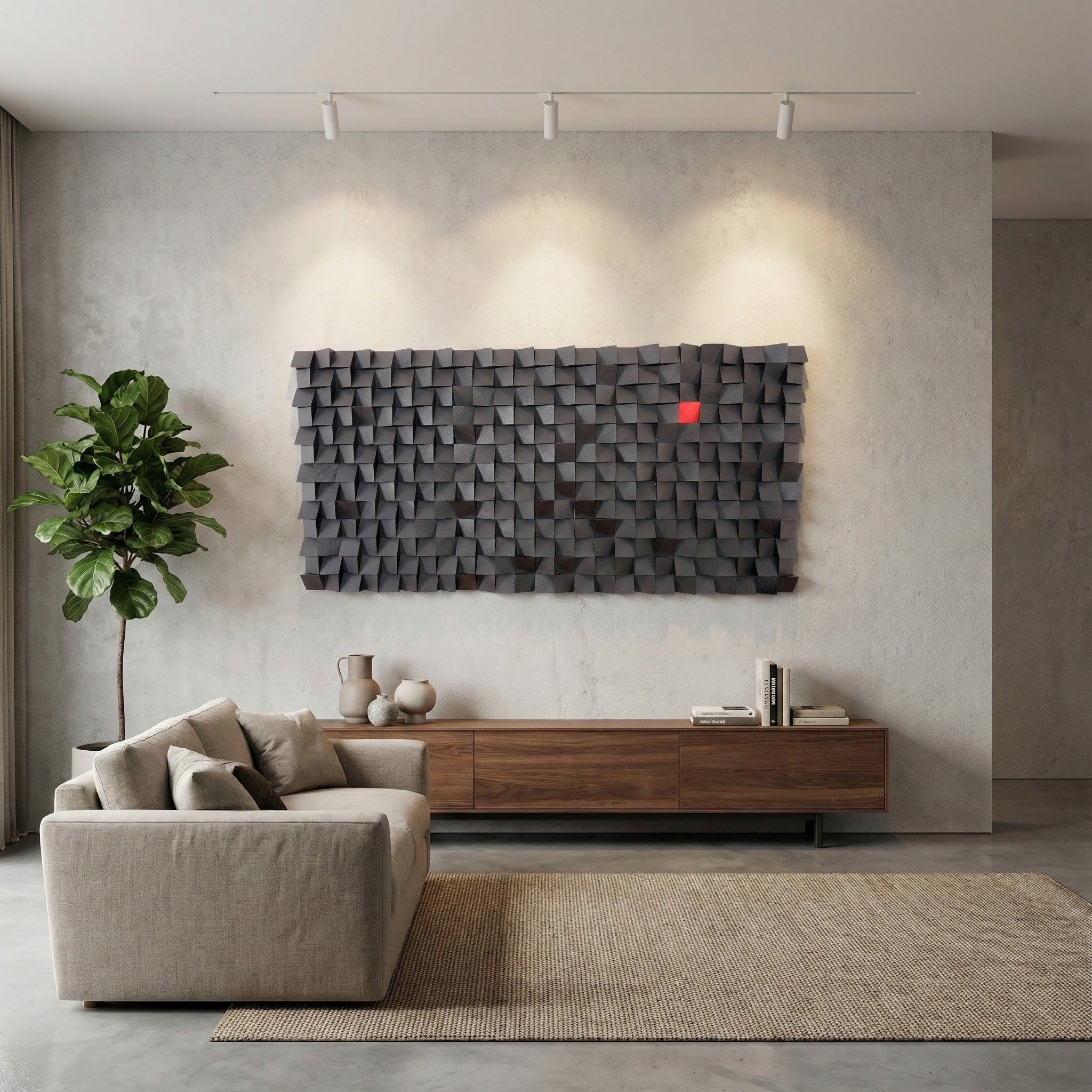 ・"Stand out from the Crowd"・Premium Wood Handmade Wall Sculpture - Limited Edition