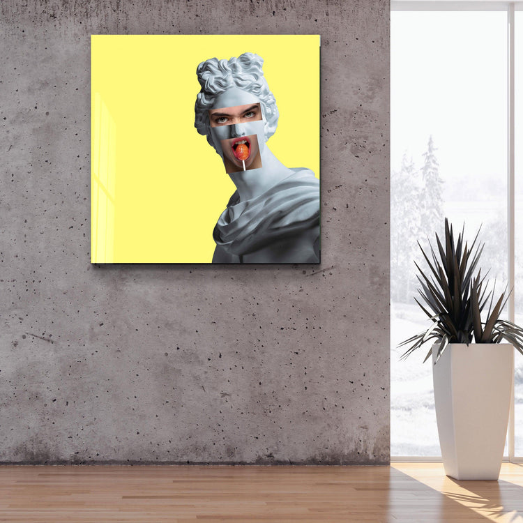 ."Angry Lollipop - Sculpture". Contemporary Collection Glass Wall Art - ArtDesigna Glass Printing Wall Art