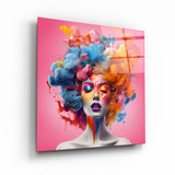 ."Cotton Candy". Designers Collection Glass Wall Art