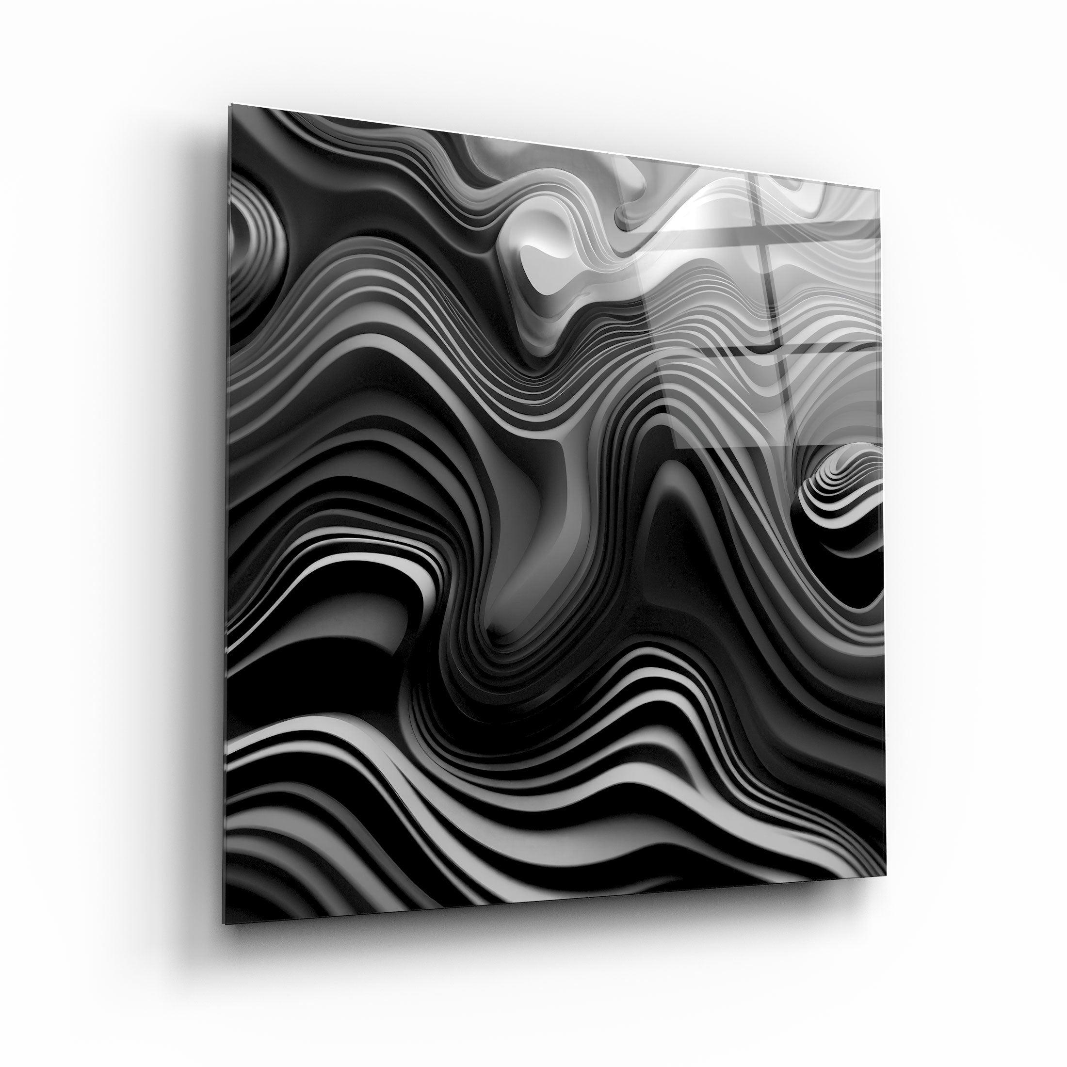 ."Grey Layers". Designers Collection Glass Wall Art - ArtDesigna Glass Printing Wall Art