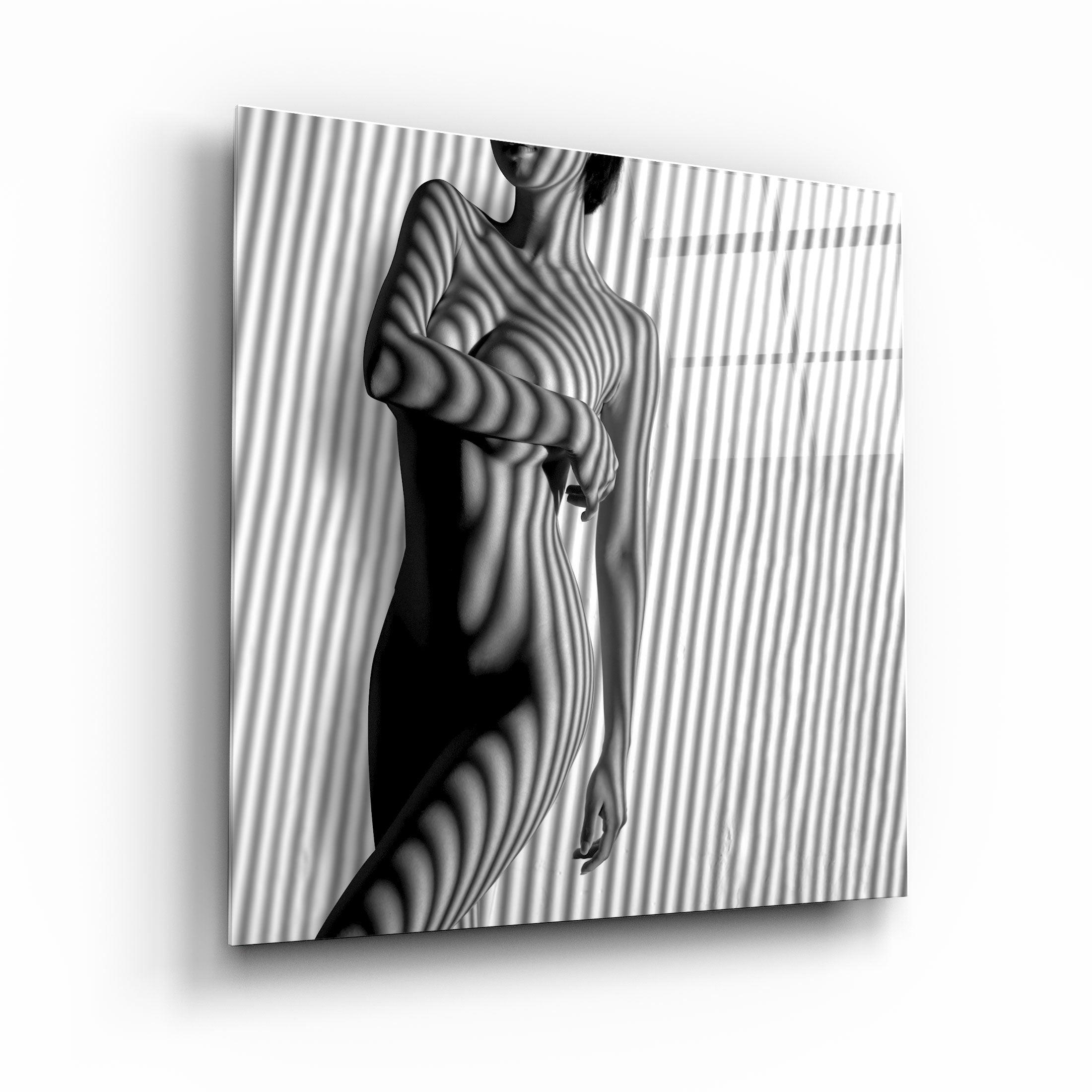 ."Naked Shadows V2". Designers Collection Glass Wall Art