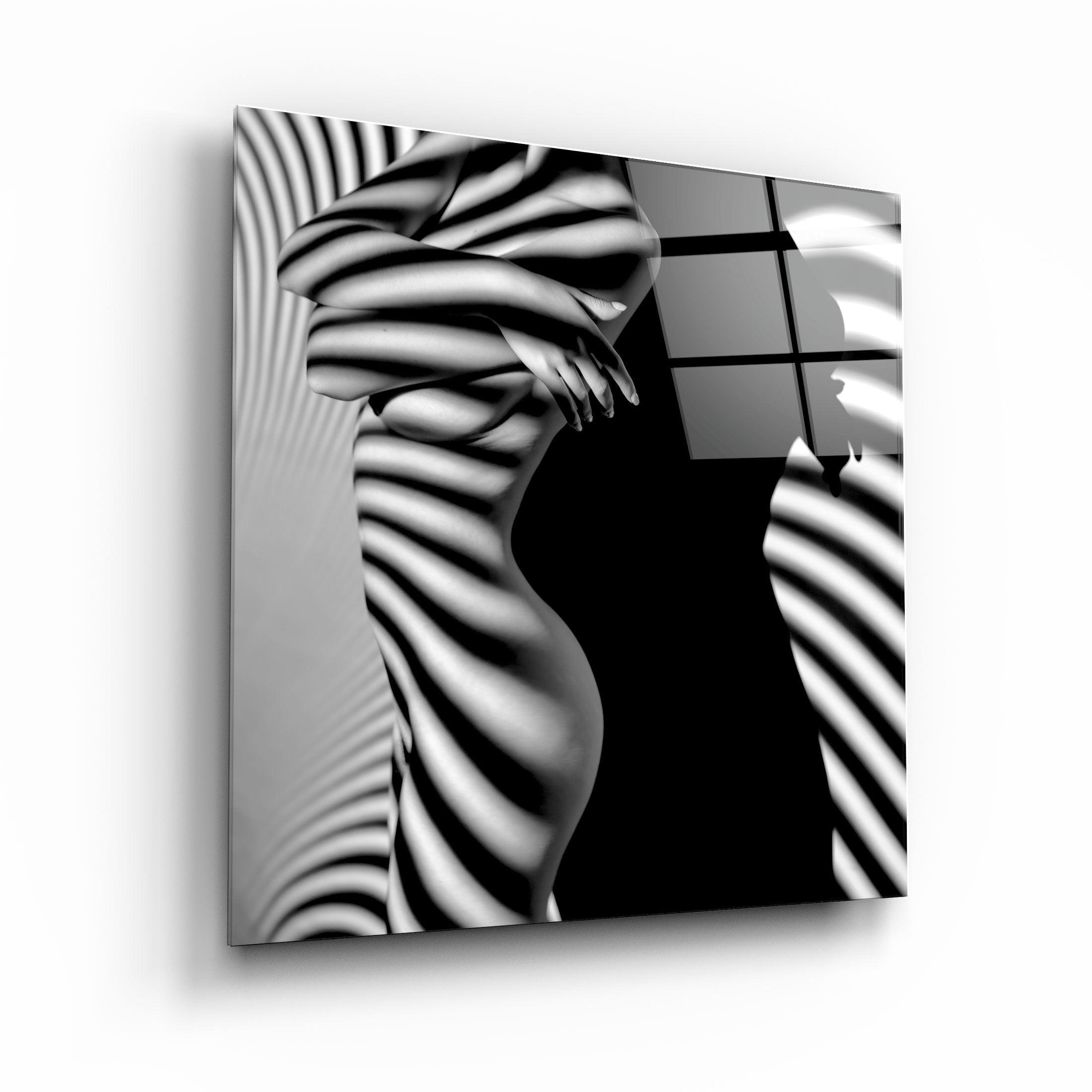 ."Naked Shadows". Designers Collection Glass Wall Art - ArtDesigna Glass Printing Wall Art