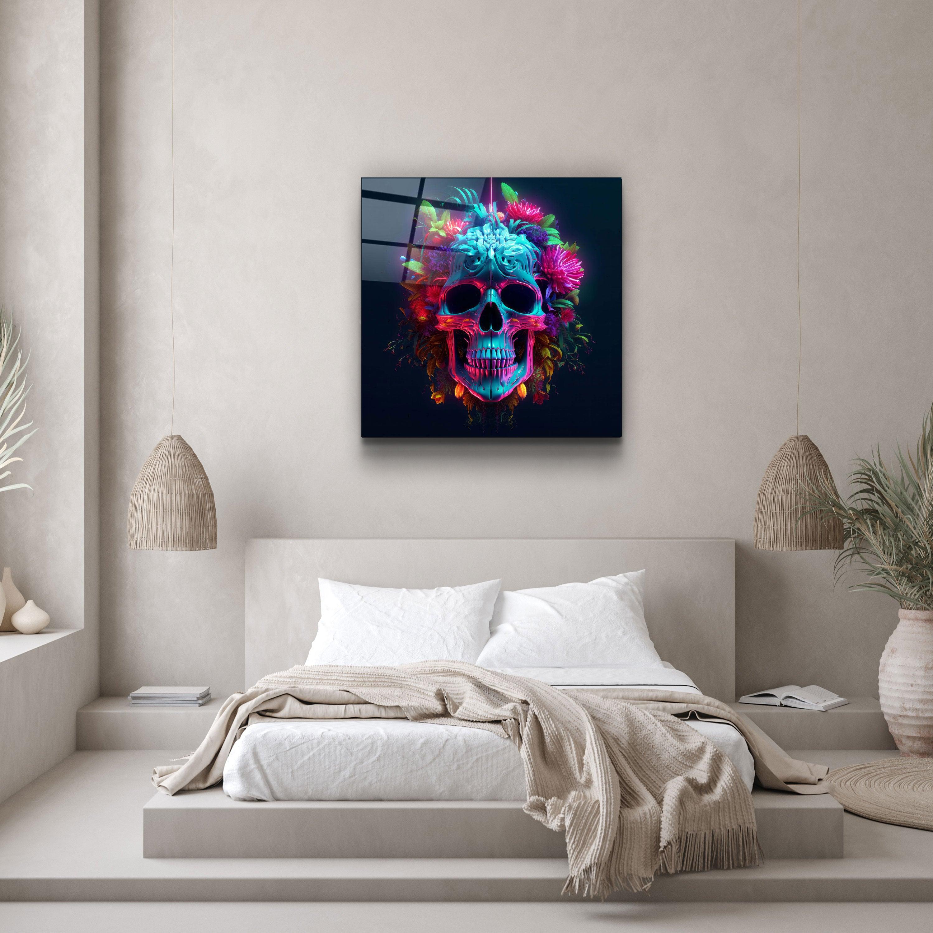 ."Skull". Designers Collection Glass Wall Art