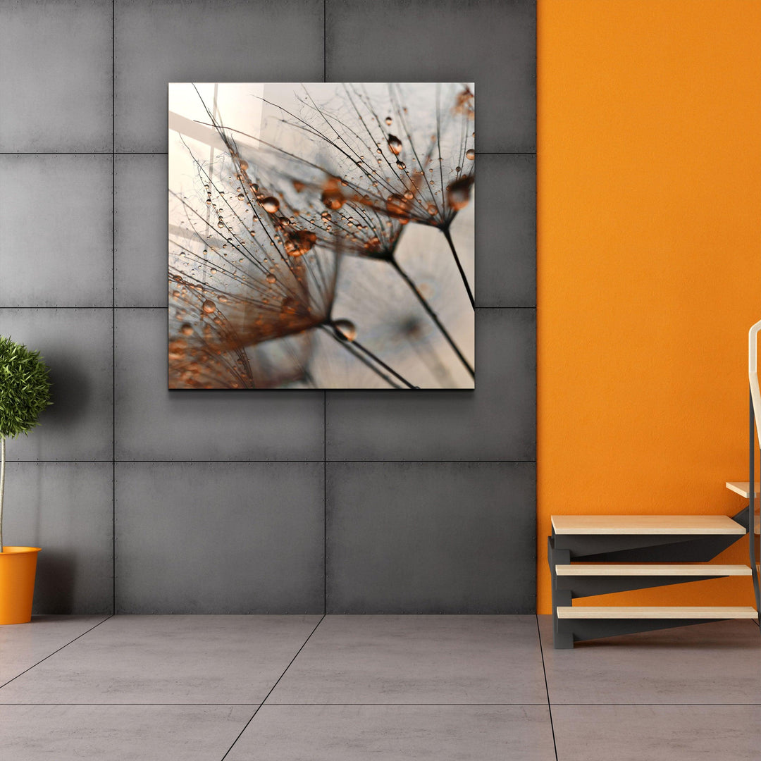 ・"Orange Flower"・Glass Wall Art - ArtDesigna Glass Printing Wall Art