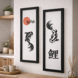 KOI FISH – 2 Piece Wooden Wall Art Set