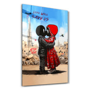 Love will save us by Mr. Pablo Costa | Glass Wall Art