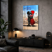 Love will save us by Mr. Pablo Costa | Glass Wall Art