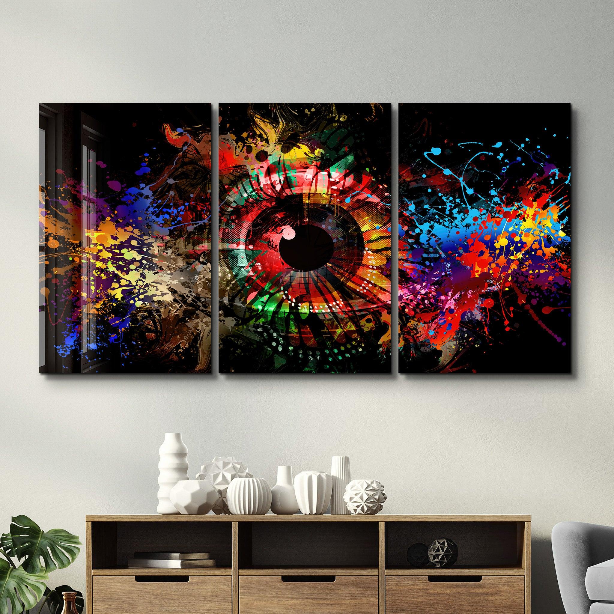 ・"Eye of The Future - Trio"・Glass Wall Art - ArtDesigna Glass Printing Wall Art