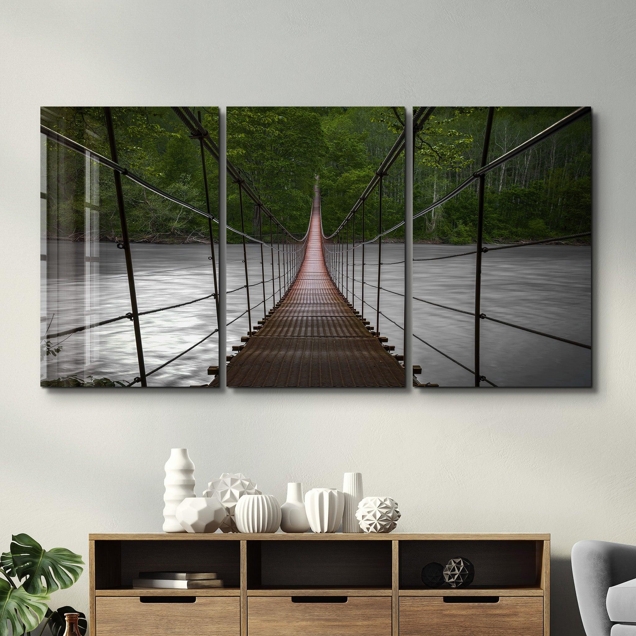・"Forest Bridge - Trio"・Glass Wall Art - ArtDesigna Glass Printing Wall Art