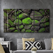 ・"Ivy on the Stone - Trio"・Glass Wall Art - ArtDesigna Glass Printing Wall Art