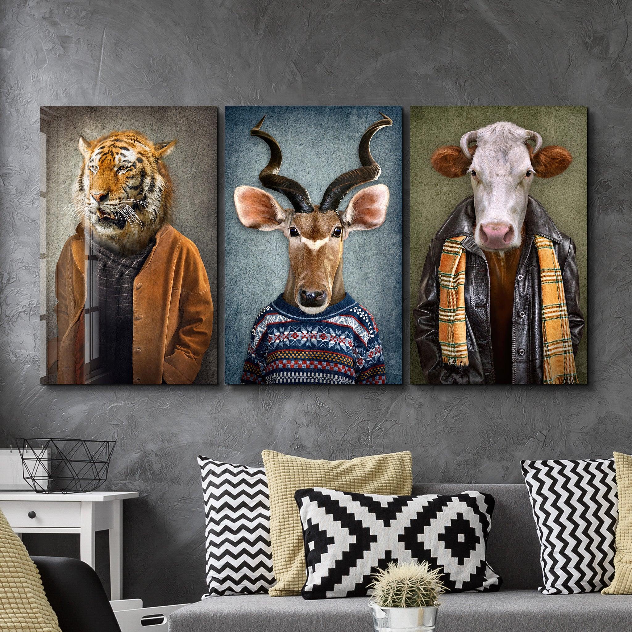 ・"Big Boyz - Trio"・Glass Wall Art - ArtDesigna Glass Printing Wall Art