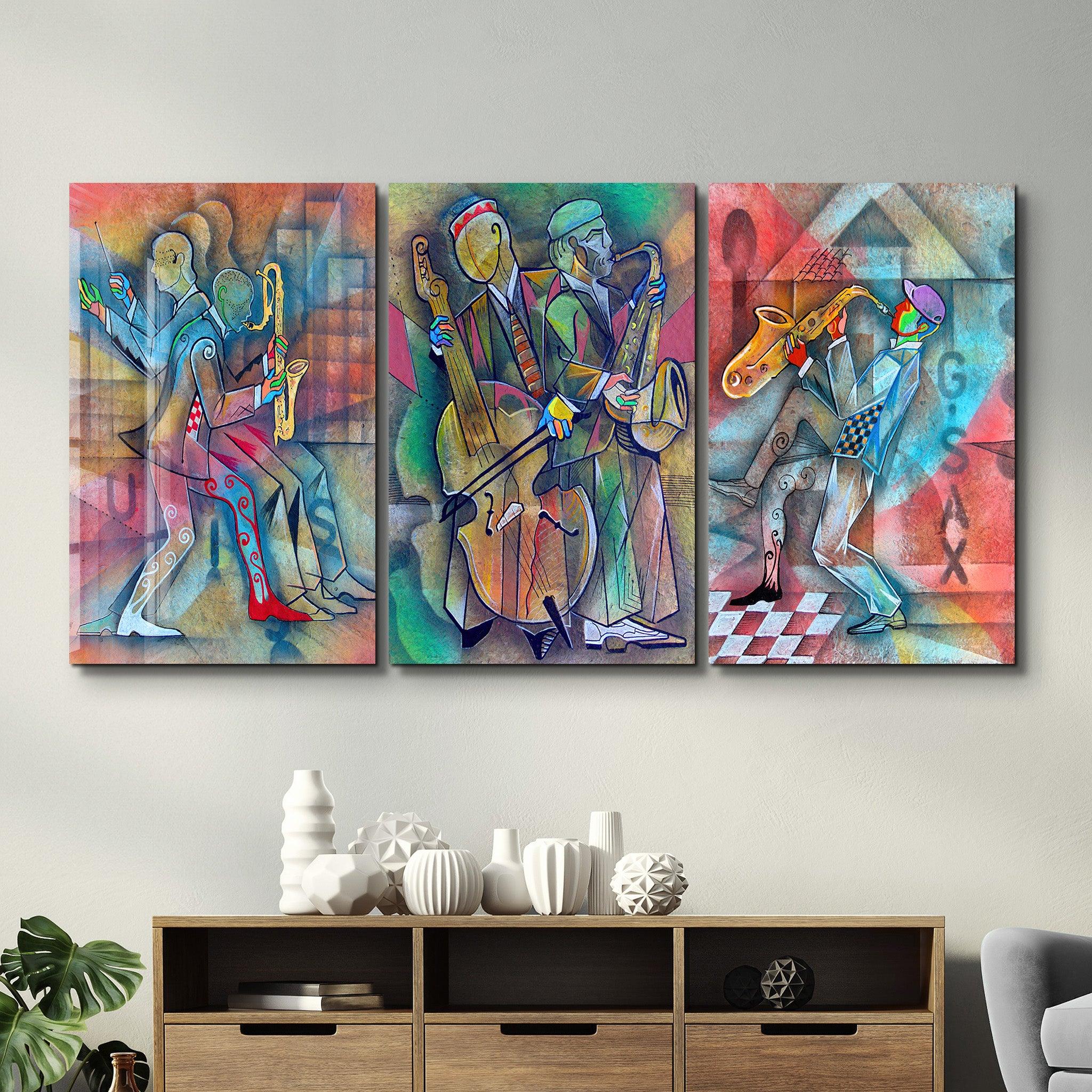 ・"Jazz - Trio"・Glass Wall Art - ArtDesigna Glass Printing Wall Art