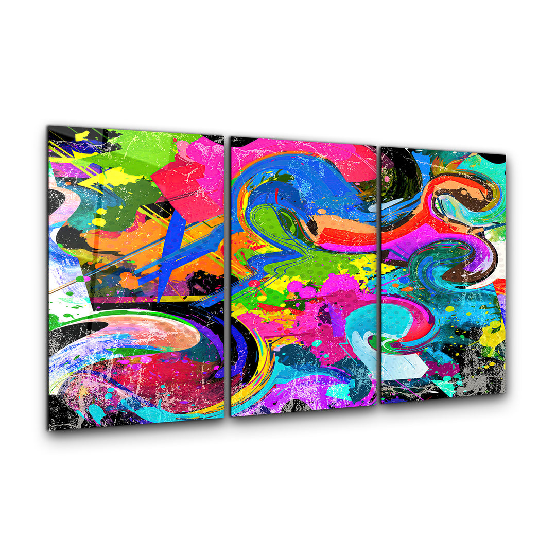 ・"ColorMix - Trio"・Glass Wall Art
