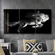 ・"Ghost Horse - Trio"・Glass Wall Art - ArtDesigna Glass Printing Wall Art