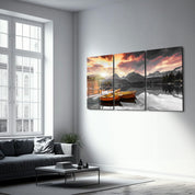 ・"Silent Lake V2 - Trio"・Glass Wall Art - ArtDesigna Glass Printing Wall Art