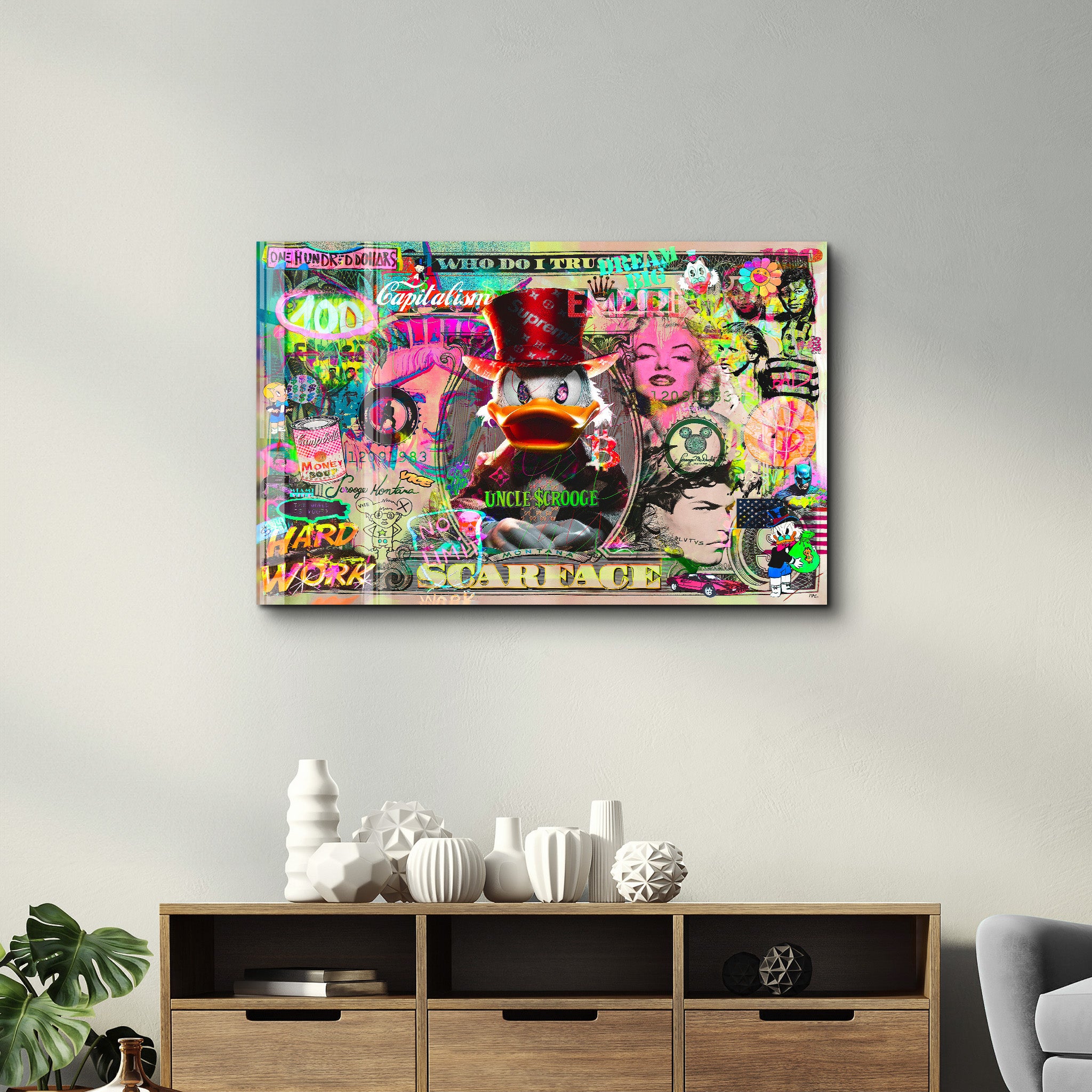 Empire of Greed by Mr. Pablo Costa – Glass Wall Art