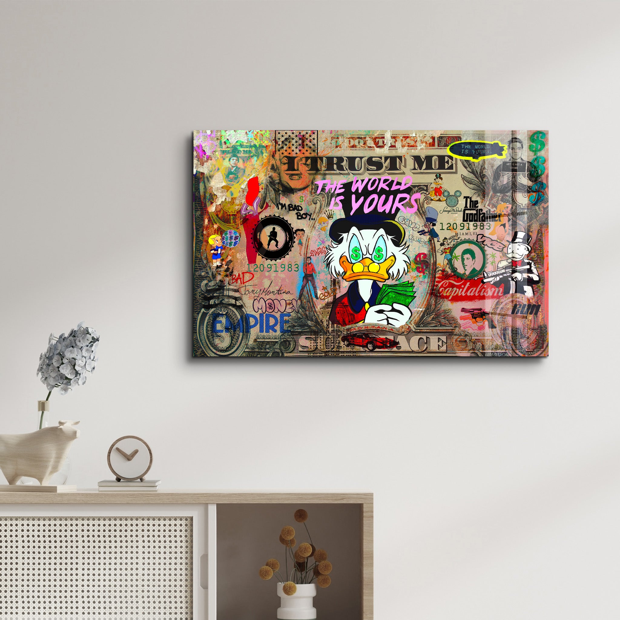 The World Is Yours by Mr. Pablo Costa – Glass Wall Art