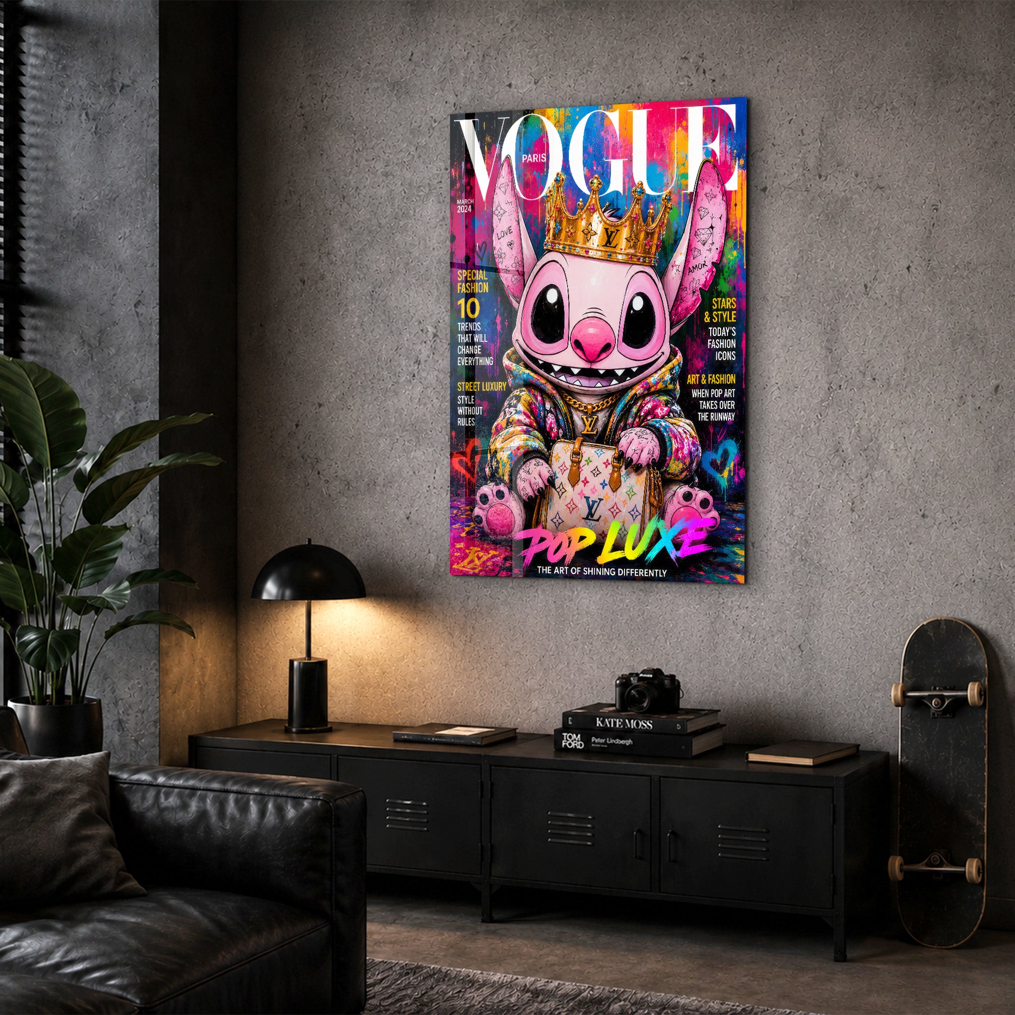 VOGUE オマージュキャンバスアート【014】 Vogue Galaxy V2 by Mr. Pablo Costa | Glass Wall Art – Artdesigna