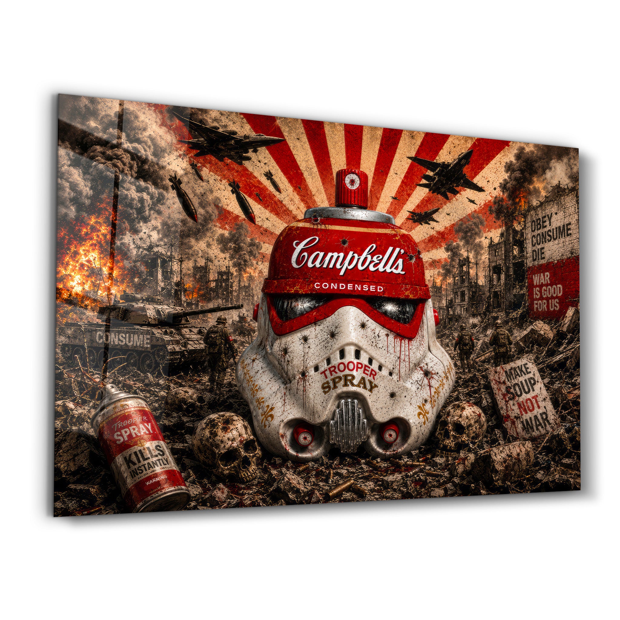 Trooper Spray by Mr. Pablo Costa | Glass Wall Art