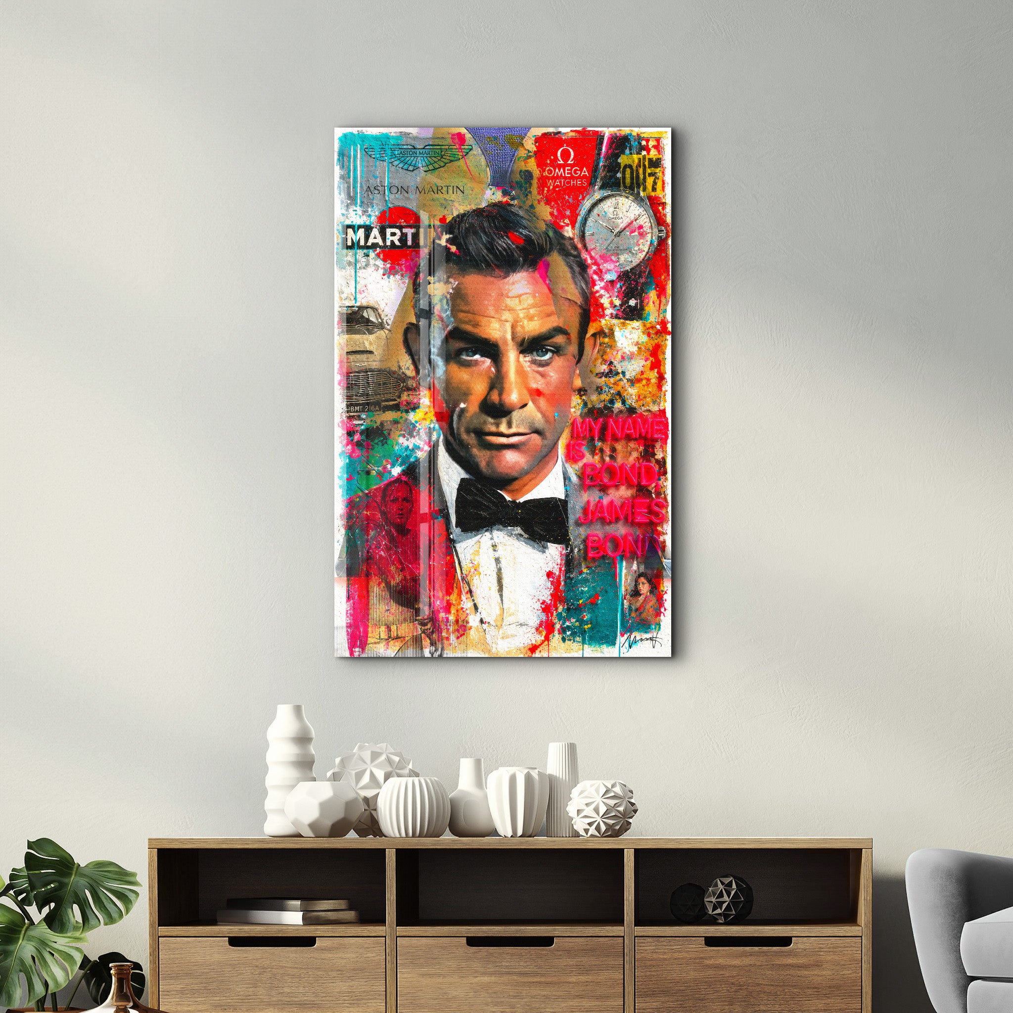 My name is Bond by Mr. Pablo Costa | Glass Wall Art