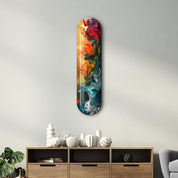 Abstract Paint Waves V1 | Glass Wall Art - ArtDesigna Glass Printing Wall Art