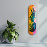 Ananas Pink Orange| Glass Wall Art - ArtDesigna Glass Printing Wall Art