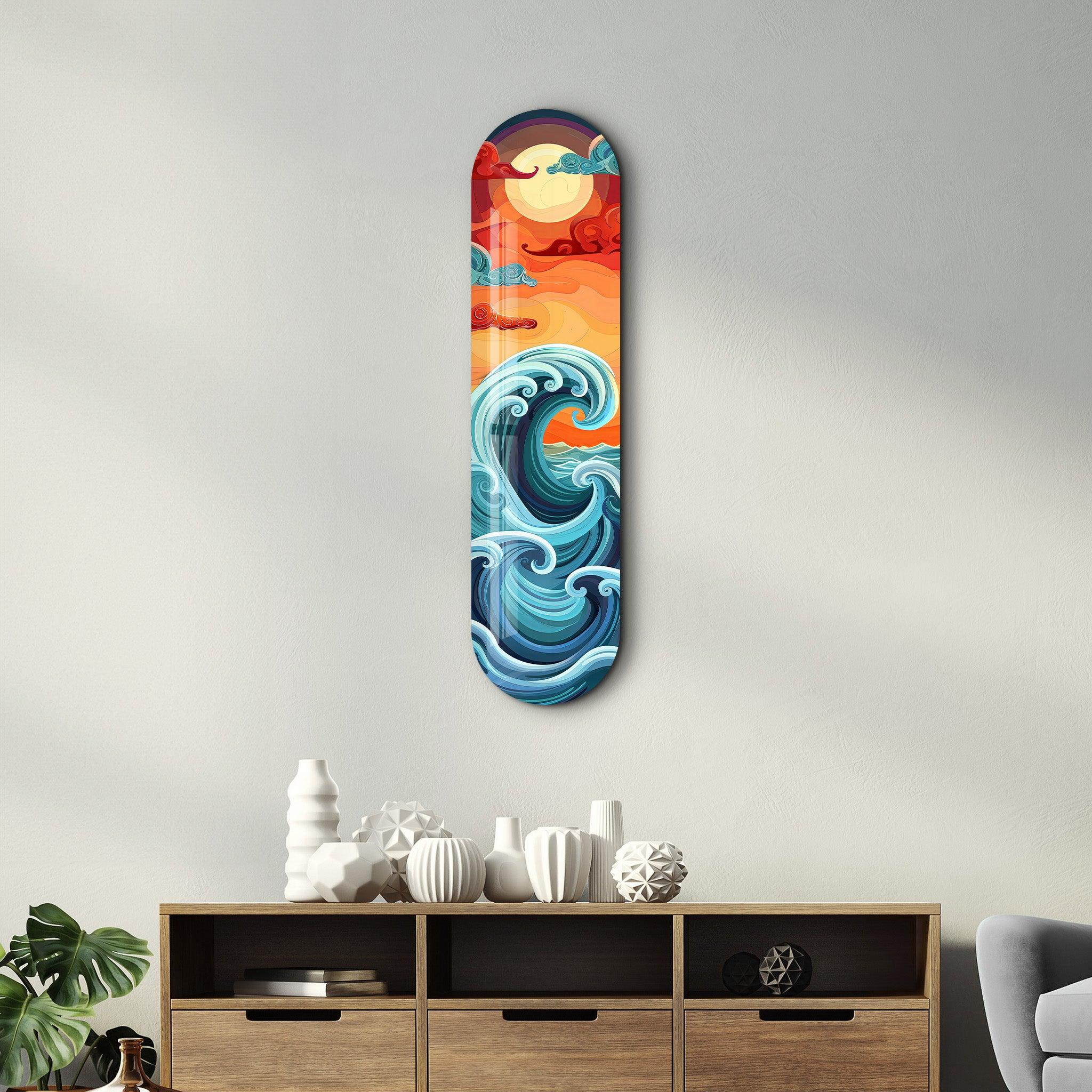 Ocean Waves V4 | Glass Wall Art - ArtDesigna Glass Printing Wall Art