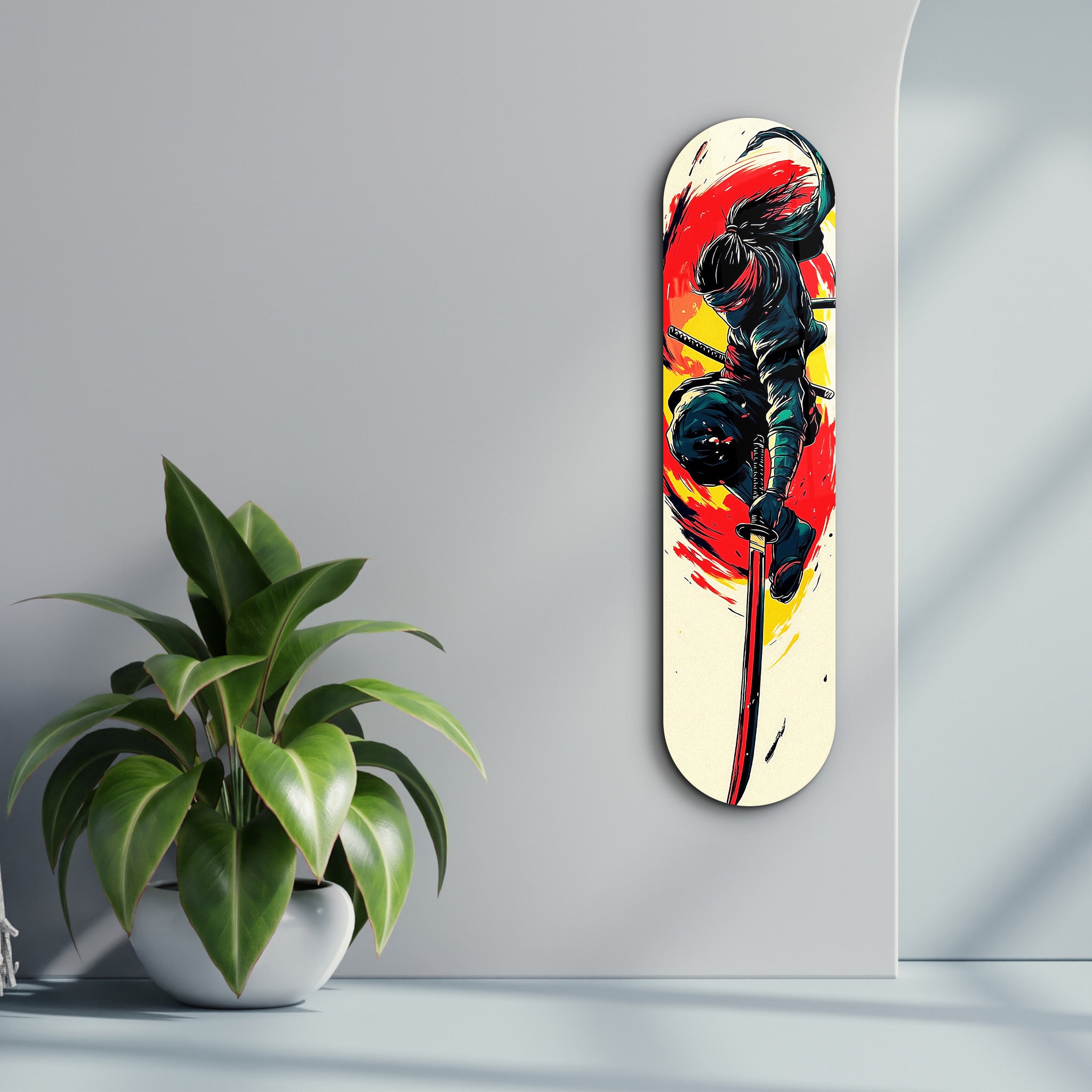 Ninja 2 | Glass Wall Art - Artdesigna