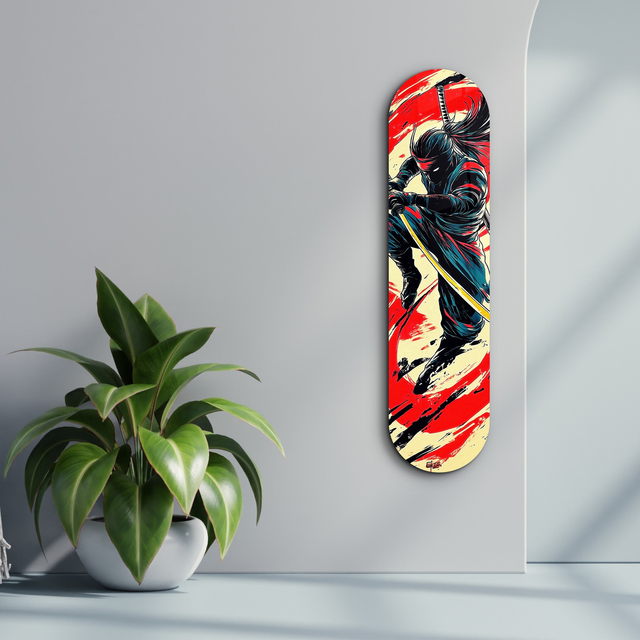 Ninja 4 | Glass Wall Art - Artdesigna