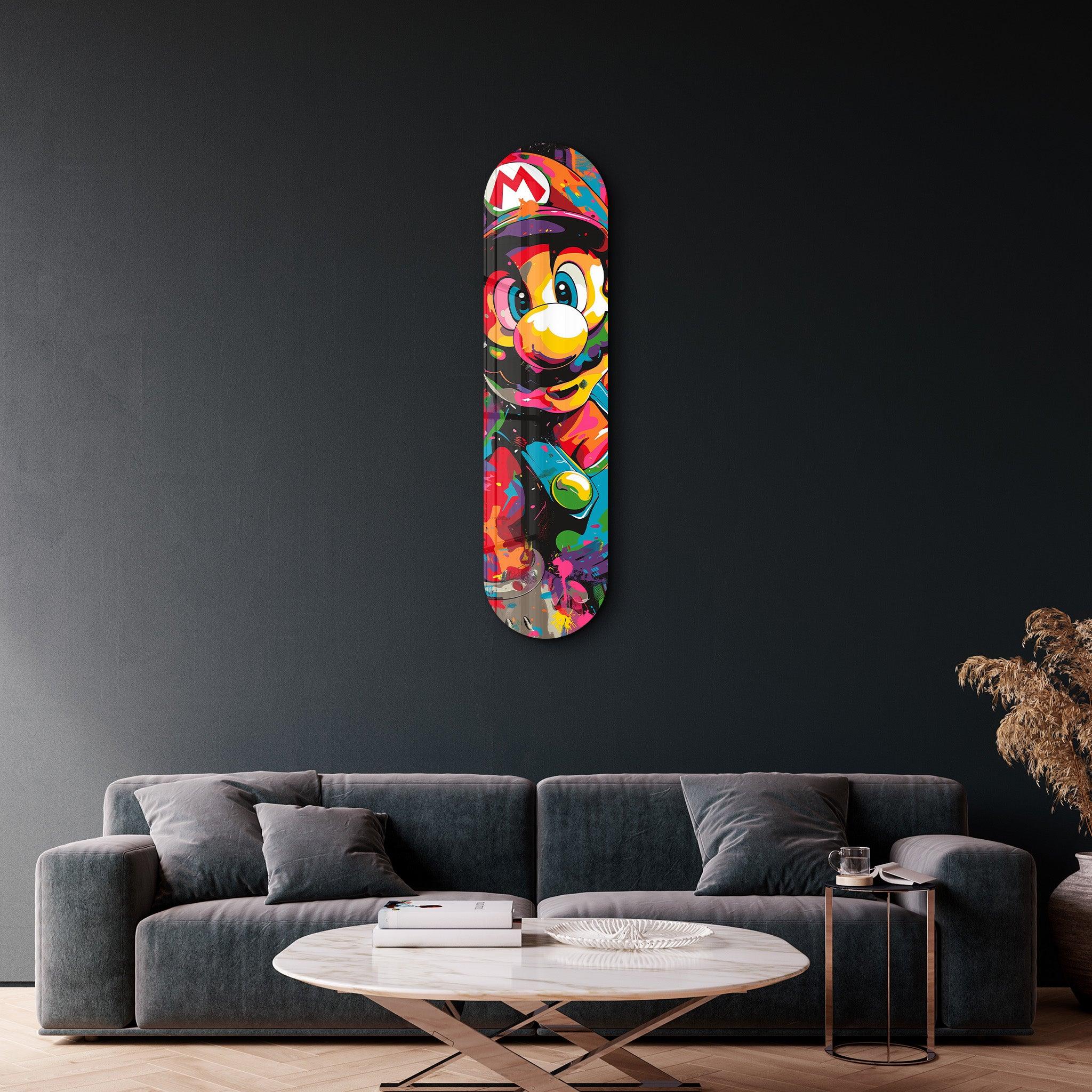 Mario Fan Art | Glass Wall Art - ArtDesigna Glass Printing Wall Art