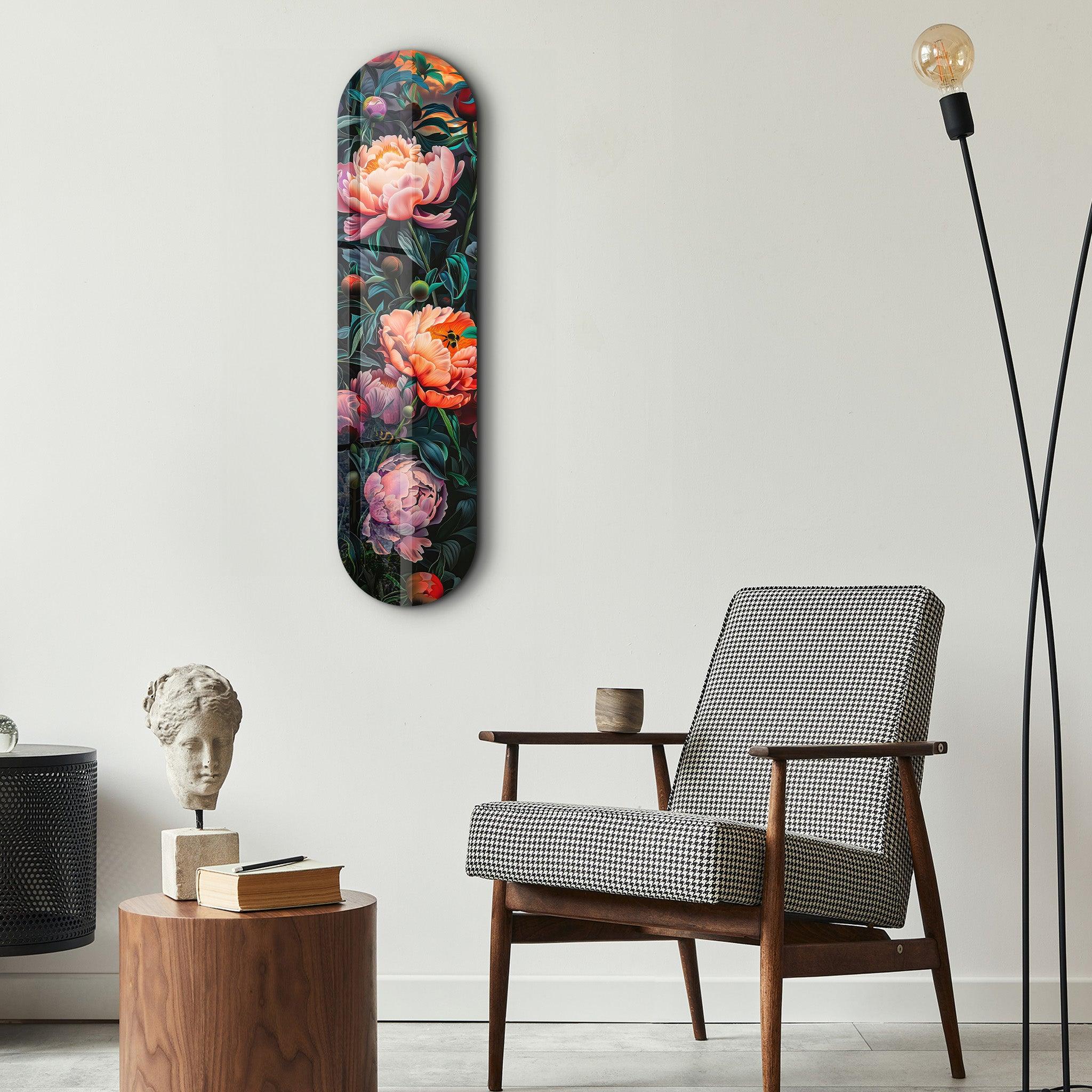 Flowers Painting V2 | Glass Wall Art - ArtDesigna Glass Printing Wall Art