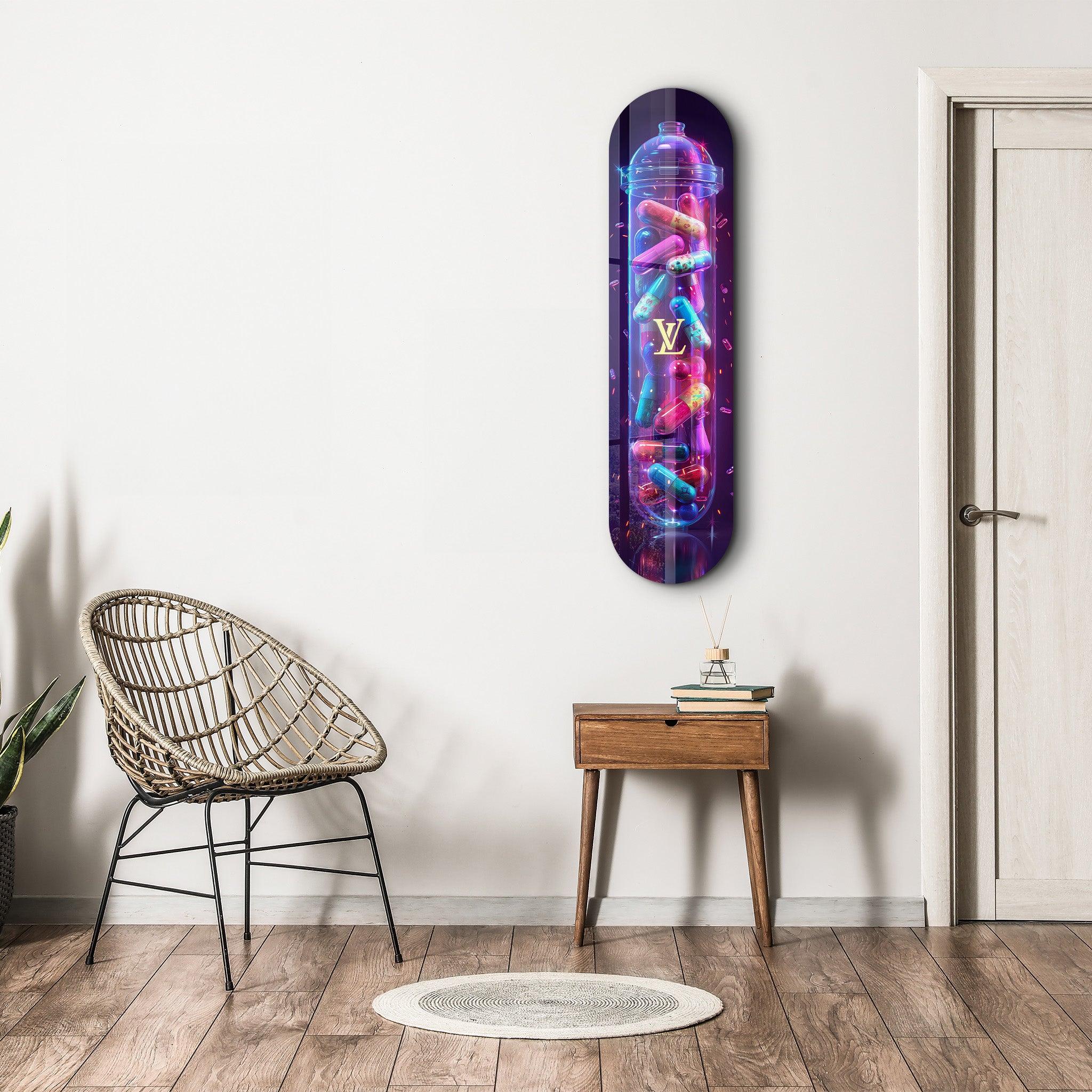 Colorful LV Tube| Glass Wall Art - ArtDesigna Glass Printing Wall Art