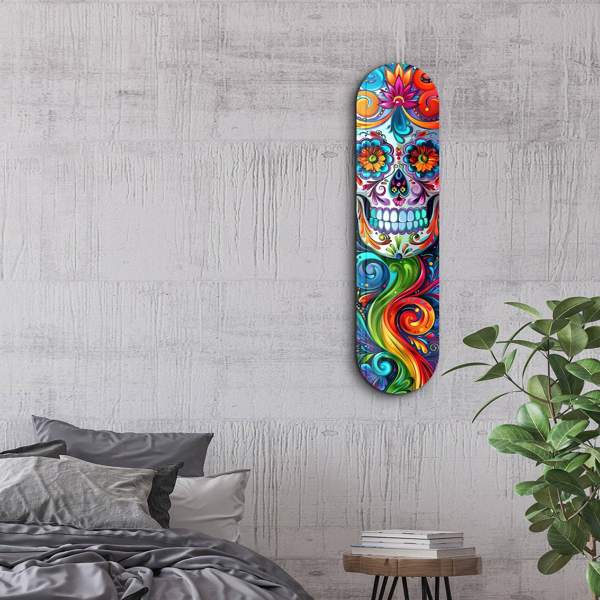 Lady Skull | Glass Wall Art - ArtDesigna Glass Printing Wall Art