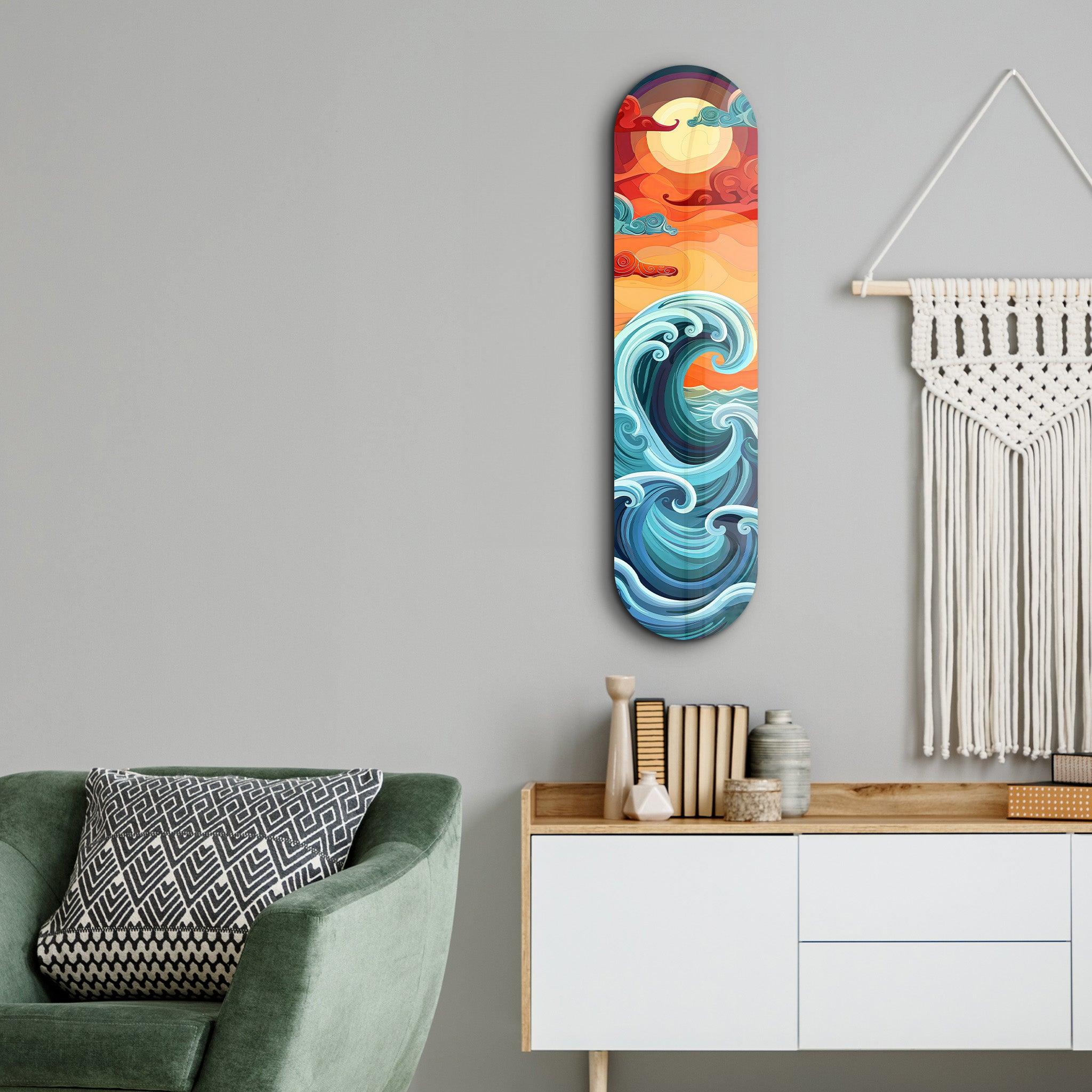 Ocean Waves V4 | Glass Wall Art - ArtDesigna Glass Printing Wall Art