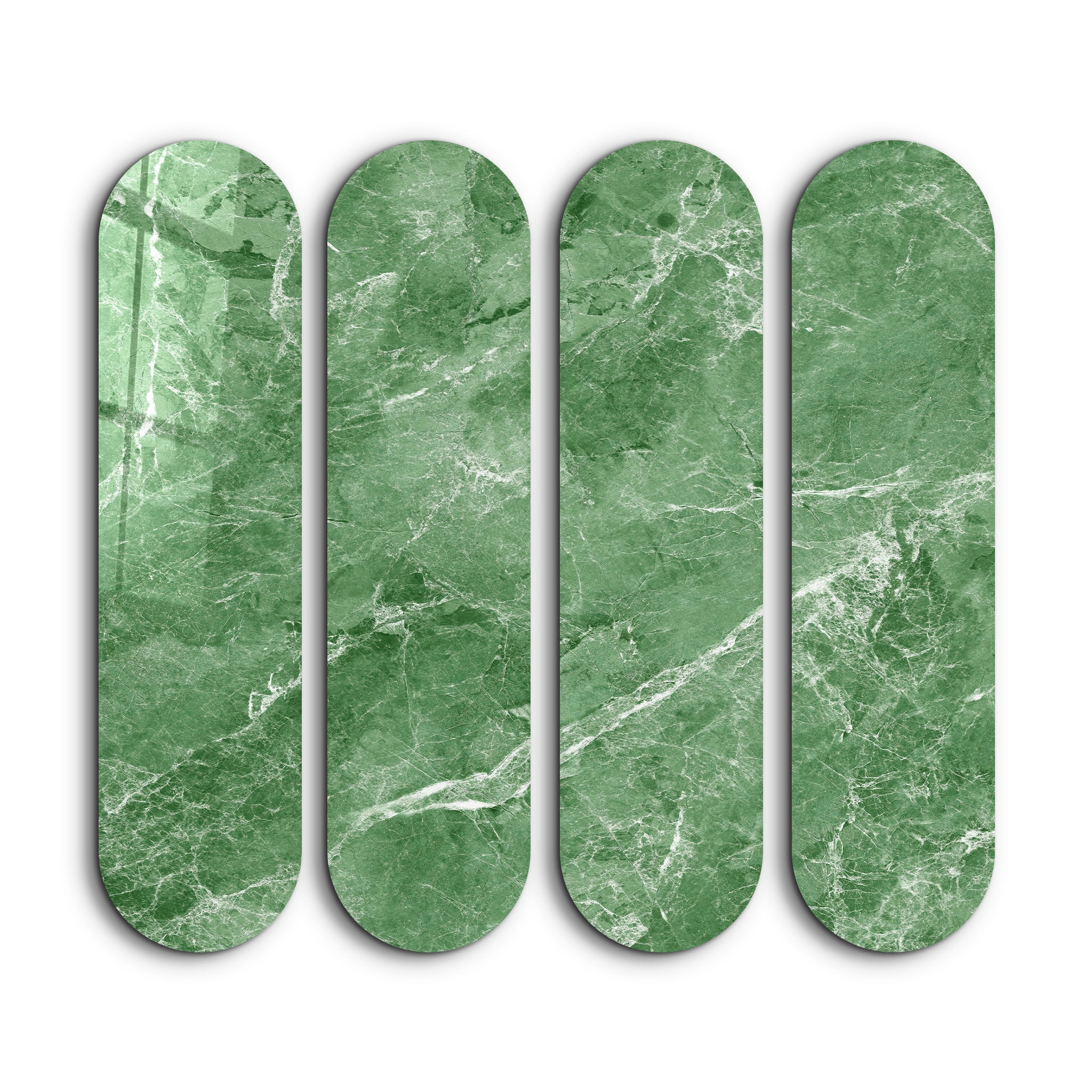 Verde Marble Quad | Glass Wall Art
