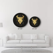 ・"Zodiac Signs - Taurus"・Rounded Glass Wall Art - ArtDesigna Glass Printing Wall Art