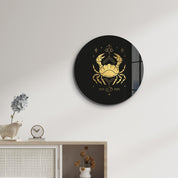 ・"Zodiac Signs - Cancer"・Rounded Glass Wall Art - ArtDesigna Glass Printing Wall Art