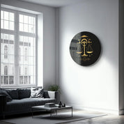 ・"Zodiac Signs - Libra"・Rounded Glass Wall Art - ArtDesigna Glass Printing Wall Art