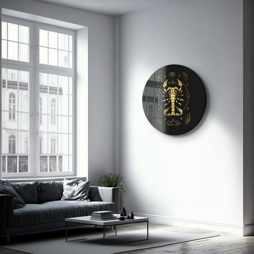 ・"Zodiac Signs - Scorpio"・Rounded Glass Wall Art