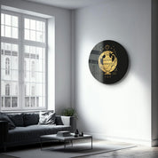 ・"Zodiac Signs - Aquarius"・Rounded Glass Wall Art - ArtDesigna Glass Printing Wall Art