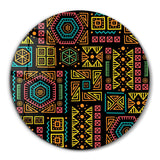 ・"Ethnica "・Rounded Glass Wall Art