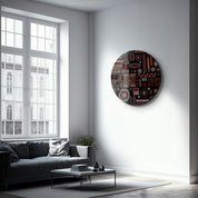 ・"Scandinavian Black"・Rounded Glass Wall Art - ArtDesigna Glass Printing Wall Art