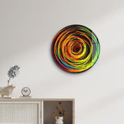 ・"Color Swirl"・Rounded Glass Wall Art - ArtDesigna Glass Printing Wall Art