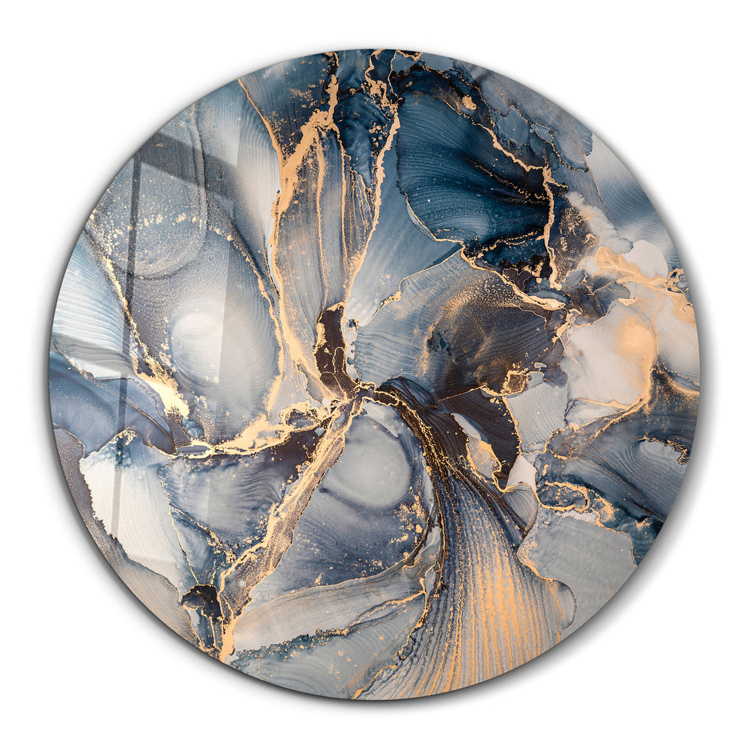 ・"Marble Pattern 2"・Rounded Glass Wall Art