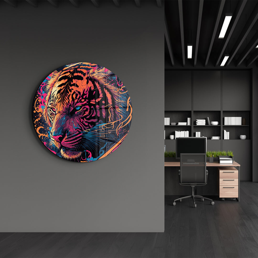 ・"Tayga"・Rounded Glass Wall Art