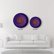 ・"Purple Swirl"・Rounded Glass Wall Art - ArtDesigna Glass Printing Wall Art