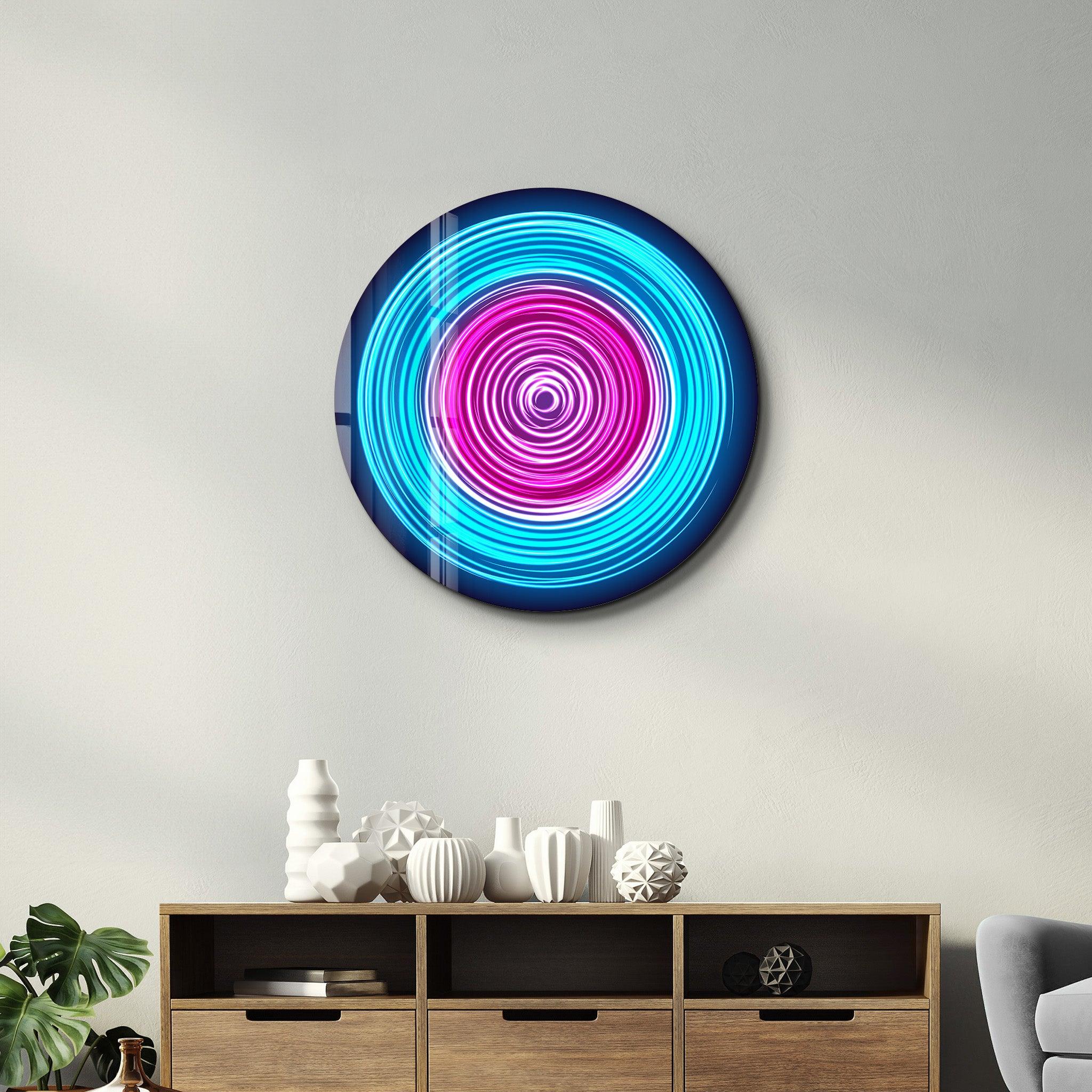 Pink Swirl | Rounded Glass Wall Art - ArtDesigna Glass Printing Wall Art